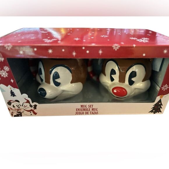 NIB Chip & Dale Holiday Mug Set - Picture 1 of 3